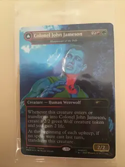 Magic The Gathering Colonel John Jameson Man Wolf Mint New Exclusive Foil Card - Image 1