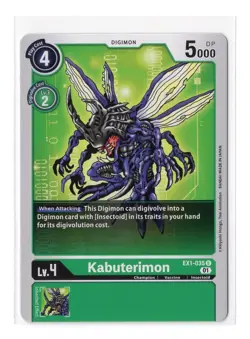 Digimon Card - Kabuterimon EX1-035 - Bandai Classic Collection - Image 1