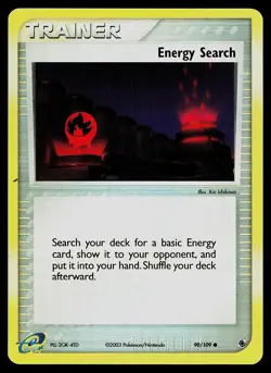 Pokemon Card - Energy Search Ruby and Sapphire 90/109 Common Reverse Holo - Image 1