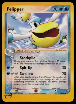 Pokemon Card - Pelipper Ruby and Sapphire 19/109 Reverse Holo - Image 1