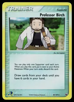 Pokemon Card - Professor Birch Ruby and Sapphire 89/109 Reverse Holo - Image 1