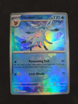 Pokemon TCG Glaceon 025/131 Prismatic Evolutions Master Ball Reverse Holo Card - Image 1