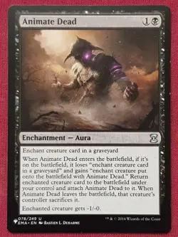 Magic The Gathering MYSTERY BOOSTER MB1 ANIMATE DEAD black card MTG - Image 1