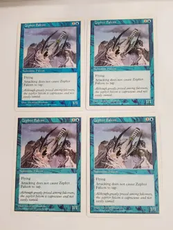 MTG Playset 4x Zephyr Falcon (5th Edition/Blue/C) - BGM - Image 1