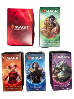 Lot Of 5 Magic The Gathering Challenger Deck Set: Flash Of Ferocity Cavalcade - Image 1