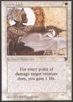 1 x Spirit Link - Legends - Heavy Play - MTG - Image 1