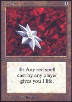 1 x Iron Star - Beta - Moderate Play - MTG - Image 1
