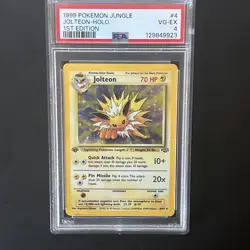 Pokemon TCG Jolteon Jungle 4/64 Holo 1st Edition Holo PSA 4 VG - EX - Image 1