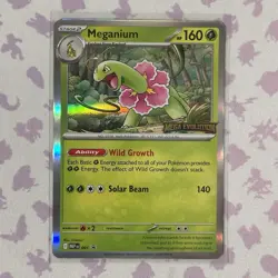 Meganium 001 - Mega Evolution Prerelease Stamped Promo Holo Pokemon NM - Image 1
