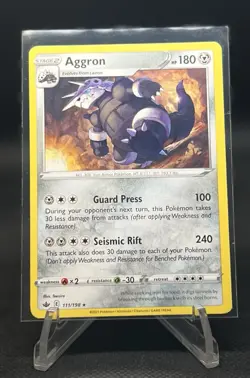 Aggron 111/198 Rare Sword & Shield: Chilling Reign Pokemon TCG - Image 1