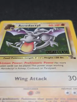 Aerodactyl 1/62 Pokemon Fossil 1st Edition Prerelease Promo - LP - Image 2