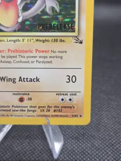 Aerodactyl 1/62 Pokemon Fossil 1st Edition Prerelease Promo - LP - Image 5