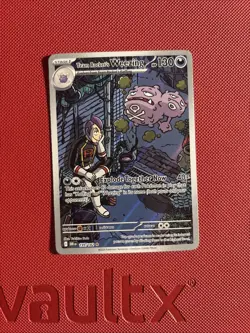 Team Rocket's Weezing 199/182 Destined Rivals Illustration Rare Pokemon NM/MINT - Image 1