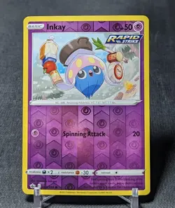 Inkay Rapid Strike Common Reverse Holo Psychic Pokemon Chilling Reign 069/198 - Image 1