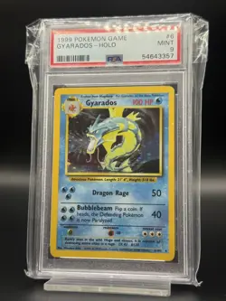 1999 POKEMON BASE SET UNLIMITED #6 GYARADOS - HOLO - PSA 9 - Image 1