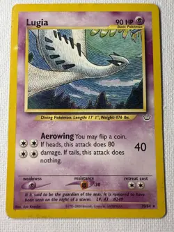 Pokemon TCG Lugia 20/64 Neo Revelation Rare Unlimited (2000 WOTC) - MP - Image 1