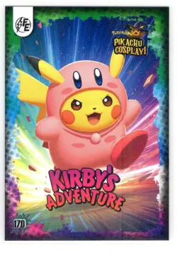 Kirby's Adventure (Pikachu) #170 - Galaxy Holo Electric Pikachu Cosplay Pokemon - Image 1