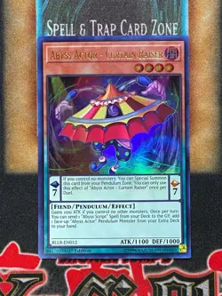 Yugioh Abyss Actor - Curtain Raiser BLLR-EN012 Ultra Rare 1st Ed LP - Image 1