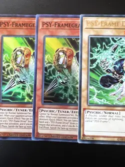 3x Psy-Framegear Gamma + Driver EXFO-ENSE3 Super Rare Near Mint Yugioh - Image 3