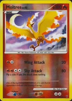 Moltres 36/147 Reverse Holo Rare Supreme Victors Pokemon Card LP - Image 1