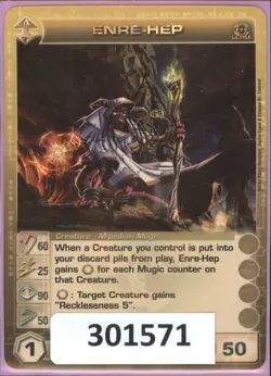 (301571) ENRE-HEP 60/25/90/50/50 (2 Max Stats) ULTRA RARE FOIL Chaotic Card - Image 1