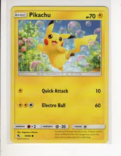 PIKACHU HIDDEN FATES SET POKEMON CARD 19/68 NM/M - Image 1