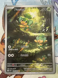 Pokemon TCG Pansage 089/086 SV Black Bolt Holo Card NM Condition - Image 1