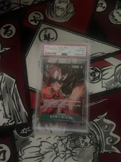 One Piece Card Japanese Holo Monkey D. Luffy OP02-041 PSA 10 GEM MINT Parallel - Image 1
