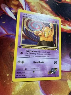 Sabrina's Drowzee 92/132 1st Edition Gym Heroes Pokemon Card Near Mint - Image 2