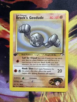 Brock’s Geodude 66/132 2000 Gym Heroes 1st Edition WOTC Pokemon Cards Near Mint - Image 1