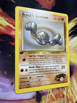 Brock’s Geodude 66/132 2000 Gym Heroes 1st Edition WOTC Pokemon Cards Near Mint - Image 2