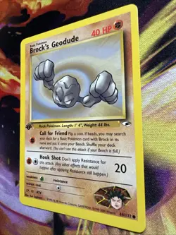 Brock’s Geodude 66/132 2000 Gym Heroes 1st Edition WOTC Pokemon Cards Near Mint - Image 3
