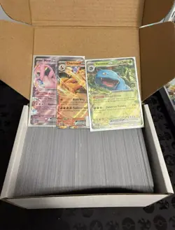 400+ Pokemon Card Bulk Common lot, + 3 ULTRA RARE V,EX,FA, or VMAX, for kids - Image 2