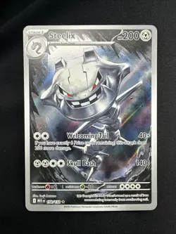STEELIX POKEMON CARD NM 150/132 MEGA EVOLUTIONS ILLUSTRATION RARE - Image 1