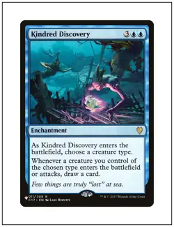 1x Kindred Discovery, The List, Magic MTG NM - Image 1
