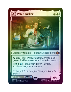 1x Peter Parker / Amazing Spider-Man, 0010, Foil, Magic the Gathering MTG NM - Image 1