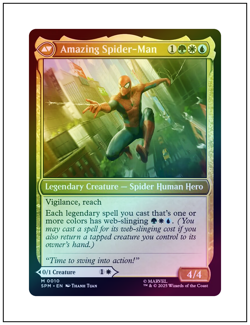1x Peter Parker / Amazing Spider-Man, 0010, Foil, Magic the Gathering MTG NM - Image 2