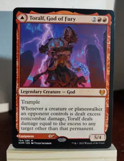 MTG Toralf God Of Fury / Toralfs Hammer Kaldheim LP X1 Magic The Gathering - Image 1