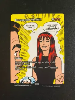 MTG - NM - Unexpected Windfall - Borderless - Universe Beyond Spider-man - Image 1