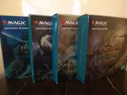 NEW / COMPLETE SET / OPENED FOR PICS ~ 4 MTG LOTR Scene Boxes - Image 1