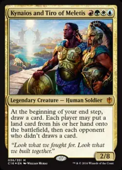 1 x Kynaios and Tiro of Meletis - Foil - Commander 2016 - Light Play - MTG - Image 1
