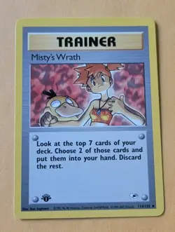 Pokemon Tcg NM Misty's Wrath [1st Edition] #114 Pokemon Gym Heroes - Image 1