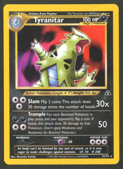 Pokemon TCG: Tyranitar 31/75 Neo Discovery WoTC Non-Holo Rare - Image 1