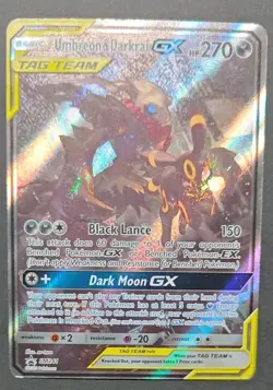 Pokemon TCG Umbreon & Darkrai GX Black Star Promo Tag Team Full Art SM241 - HP - Image 1