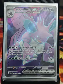 Pokemon TCG Team Rocket's Nidoking EX 216/182 Destined Rivals Full Art NM - Image 1