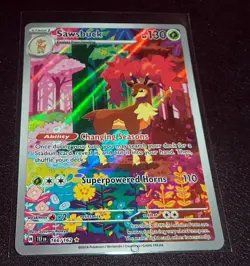 Pokemon Sawsbuck -166/162 Illustration Rare Holo SV05: Temporal Forces NM - Image 1