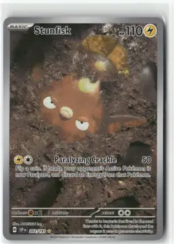 Stunfisk, Pokemon SV08: Surging Sparks Illustration Rare, 202/191 NM - Image 1