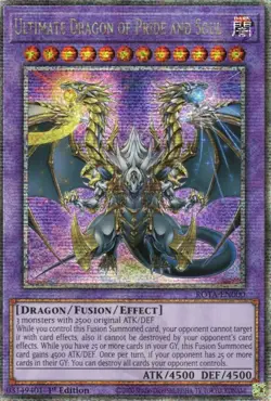 yugioh Ultimate Dragon of Pride and Soul ROTA-EN000 Quarter Century SECRET RARE - Image 1