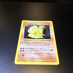 Pokemon Ninetales TCG Base Set Holo Shadowless Rare Card 12/102 Black Flame WOTC - Image 2