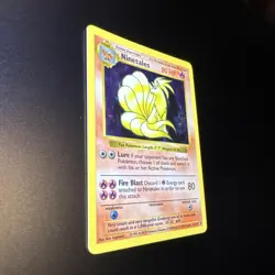 Pokemon Ninetales TCG Base Set Holo Shadowless Rare Card 12/102 Black Flame WOTC - Image 4